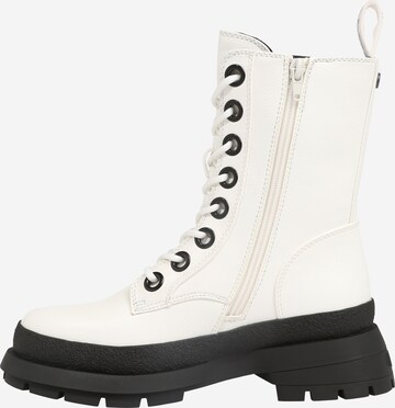 BUFFALO Lace-Up Ankle Boots 'Scarlet' in White