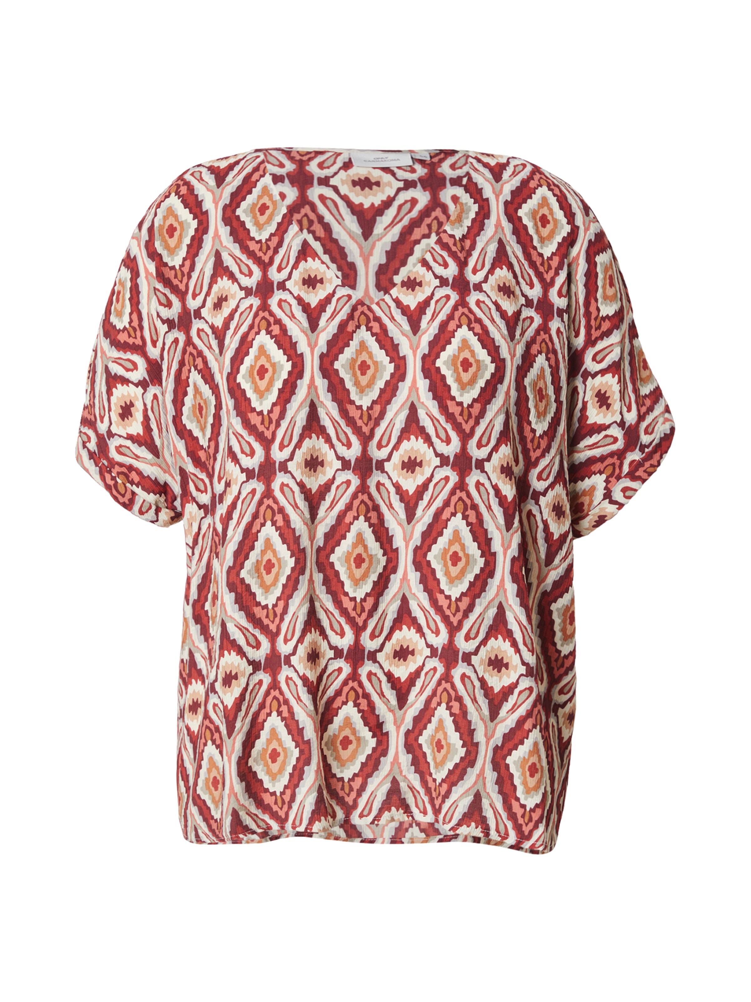 ONLY Carmakoma - Blusa 'CARBELLY MIKASI' en rojo: frente