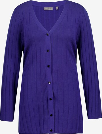 Ulla Popken Knit Cardigan in Purple: front