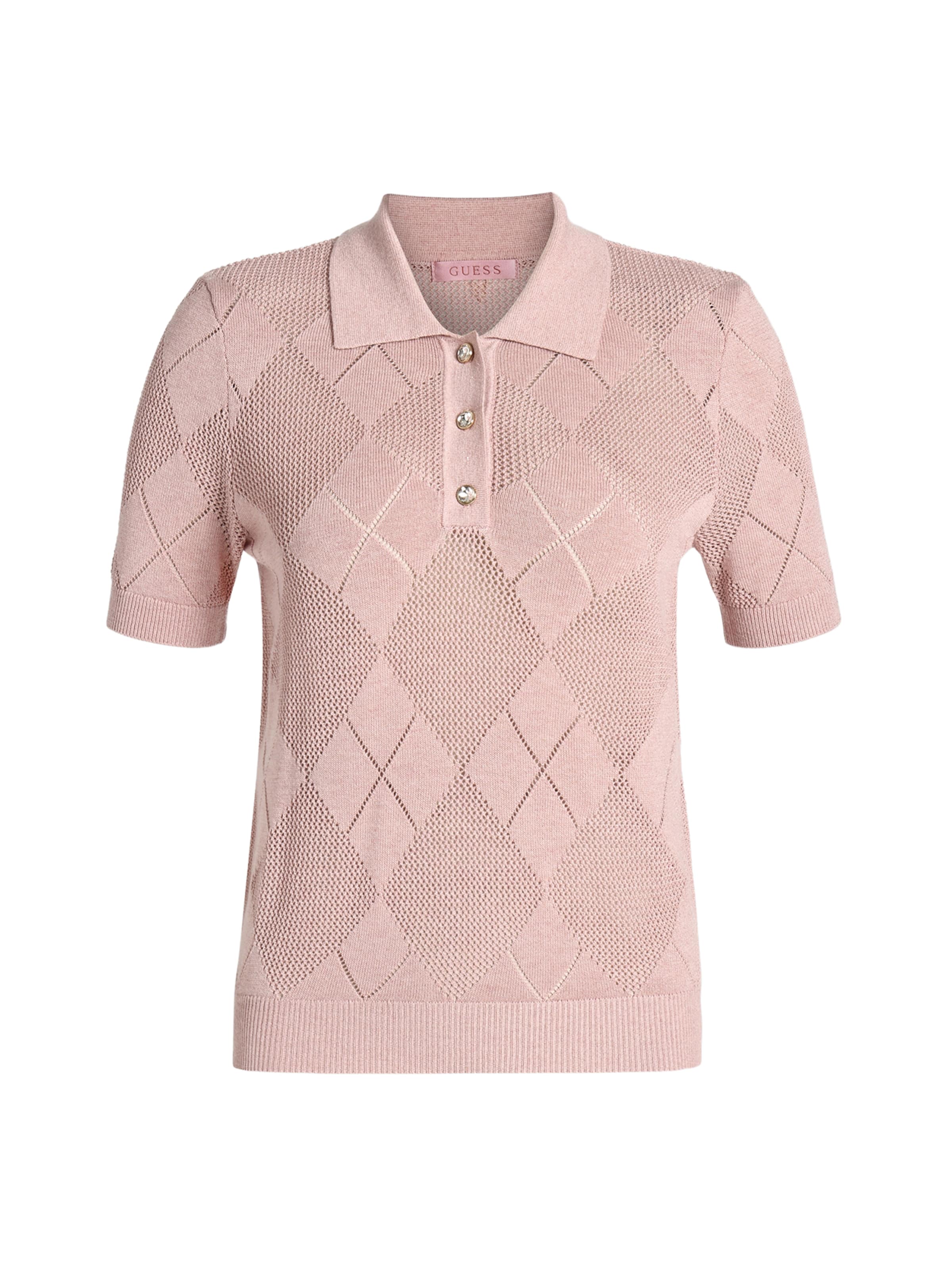 GUESS Sweter w kolorze różowy: przód