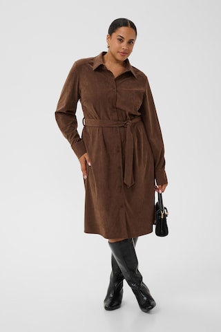 Robe 'KCFreja' KAFFE CURVE en marron : devant