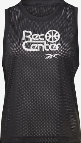 Reebok Sporttop in Zwart: voorkant