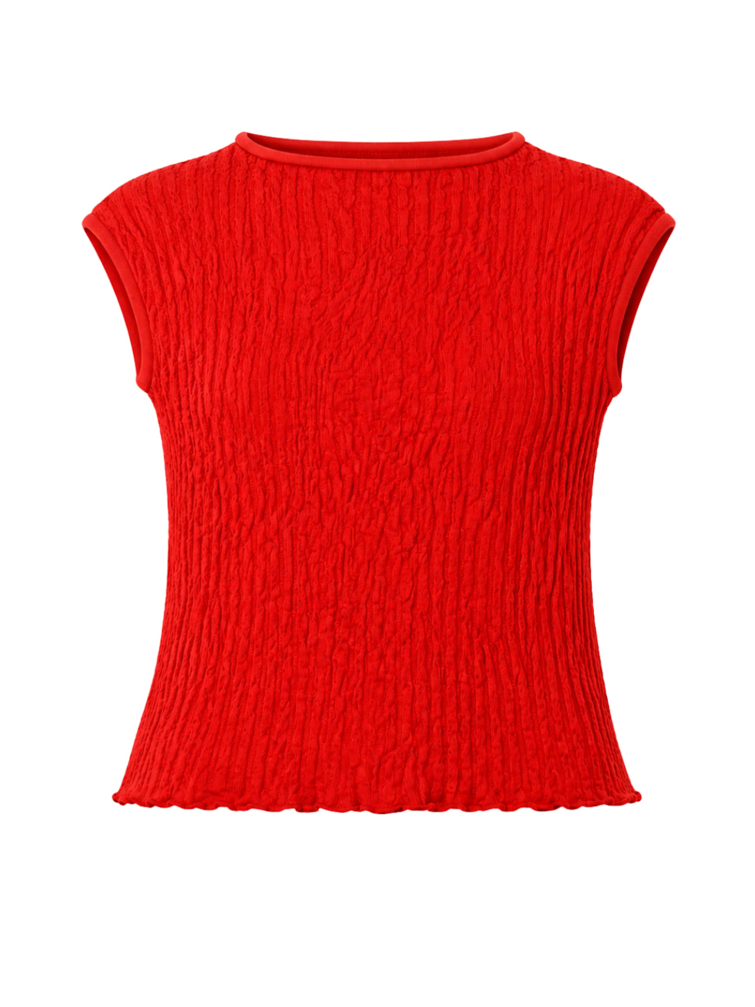 Süel knitwear Sticktop 'Wrinkled Texture'‌‌‌‌ in Rot: Vorderseite