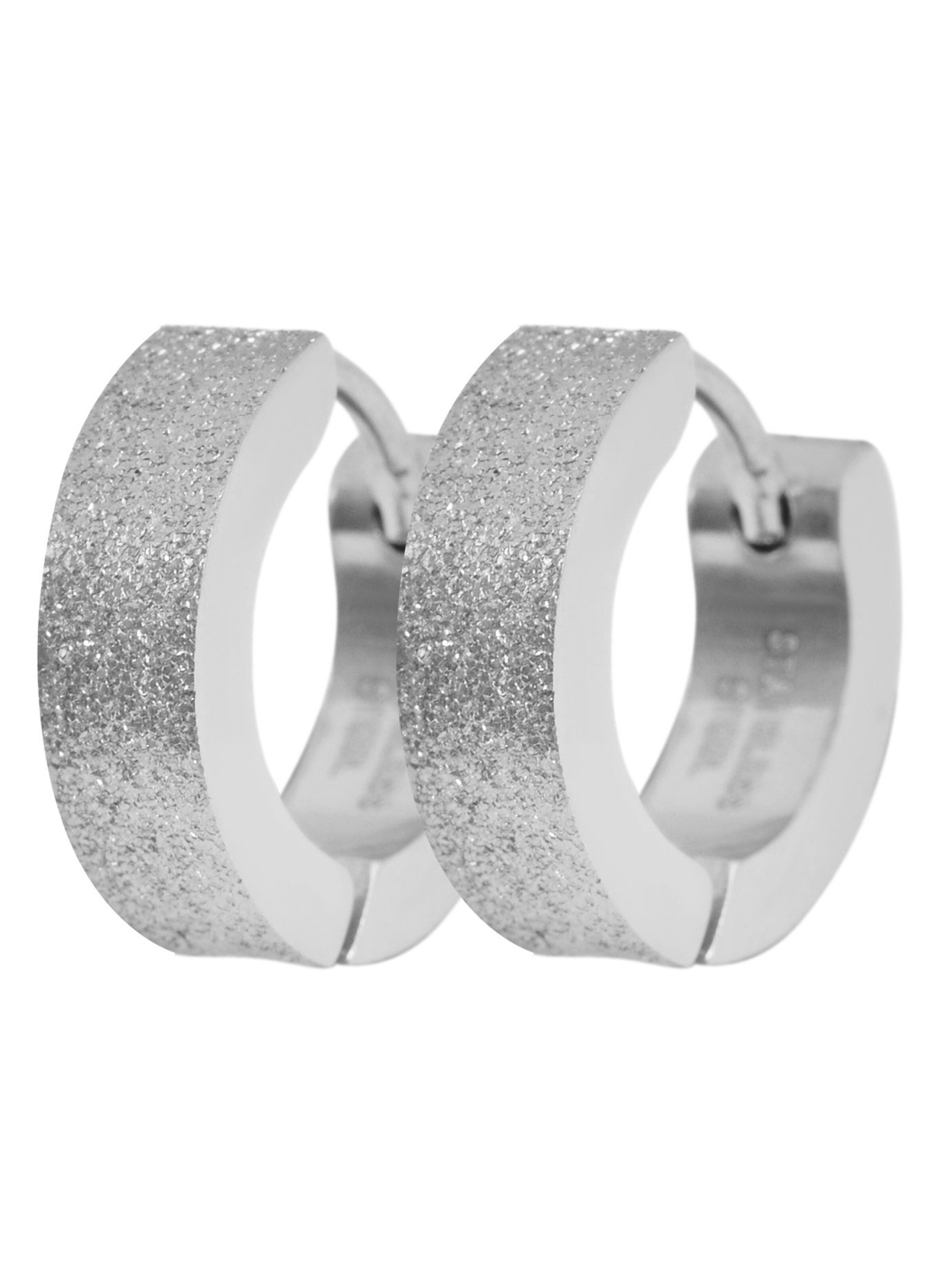 Akzent Earrings 'Matty, langlebig' in Silver: front