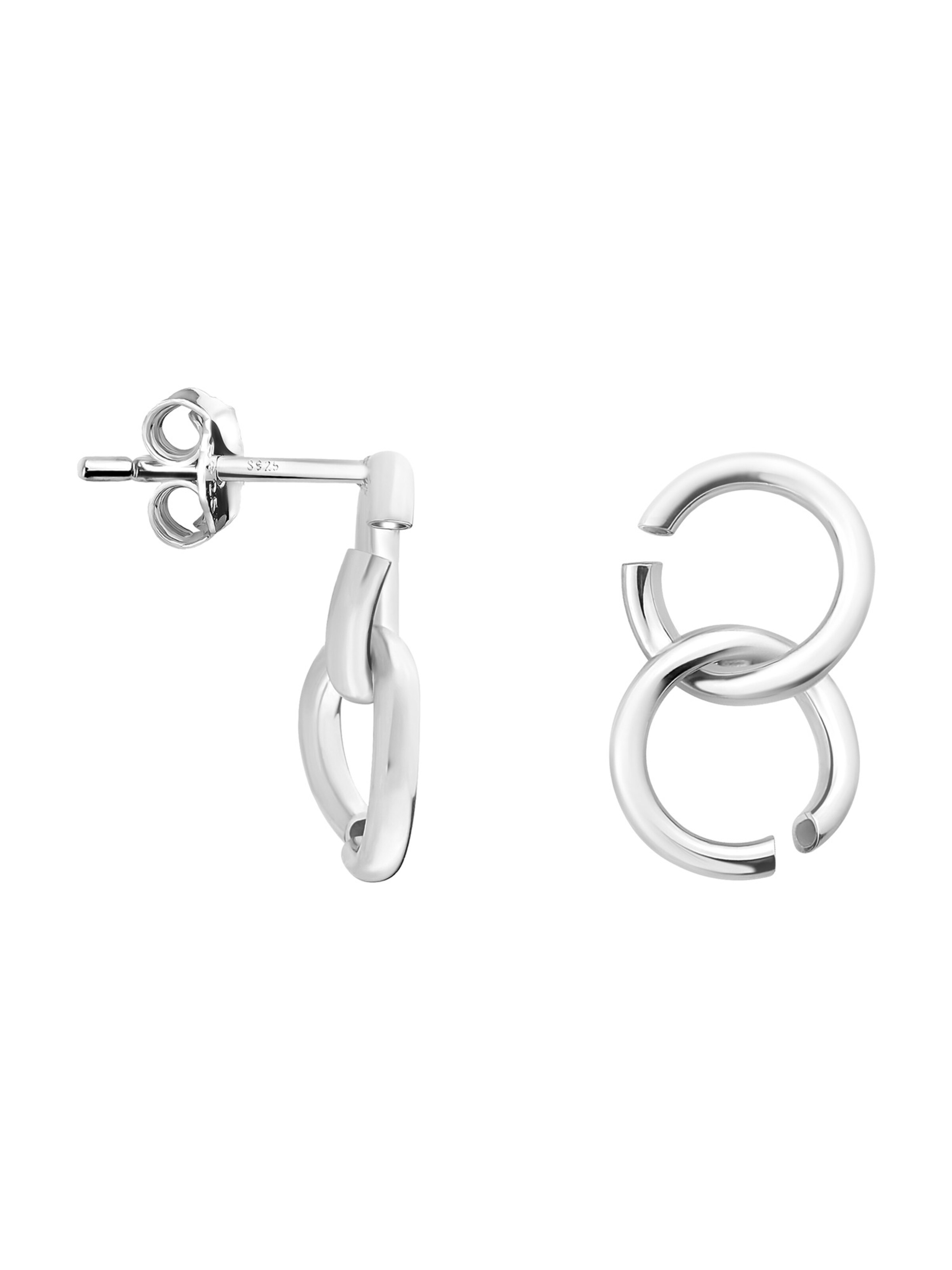 Sofia Milani Ohrringe 'Circles'‌‌‌‌‌‌ in Silber: Vorderseite