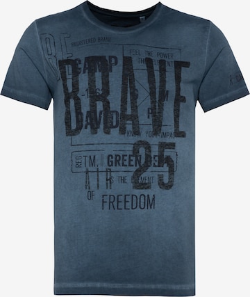 CAMP DAVID Shirt 'Brave The Element I' in Blauw: voorkant