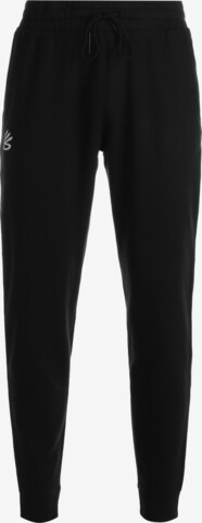 UNDER ARMOUR Tapered Sportbroek 'Curry' in Zwart: voorkant