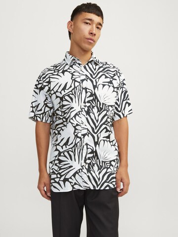 JACK & JONES Regular fit Skjorta 'JORJoshua Aruba' i vit: framsida