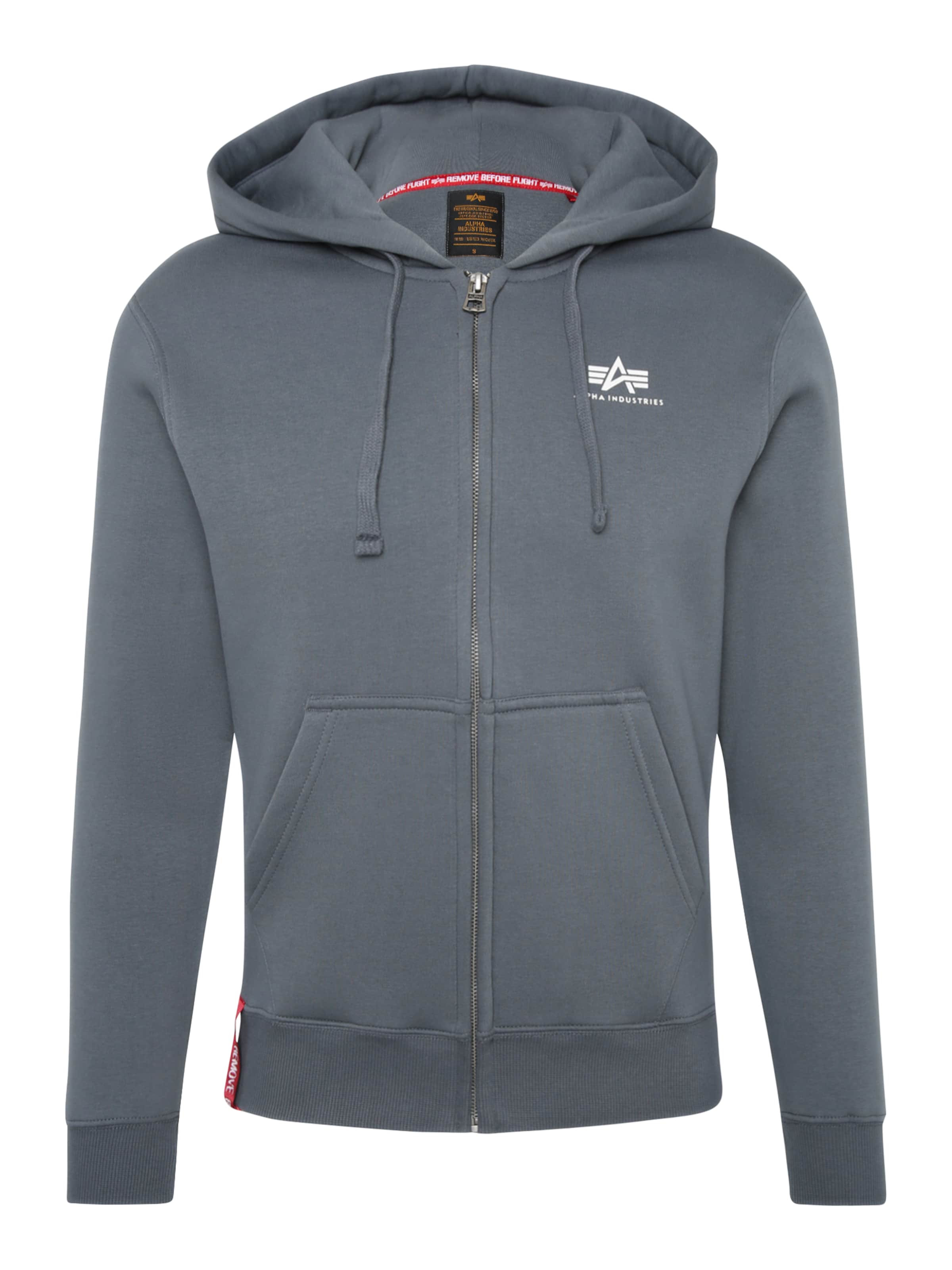 ALPHA INDUSTRIES Mikina – modrá: přední strana