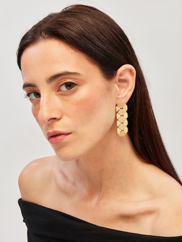 Breil Earrings 'Hexagonia' in Gold: front