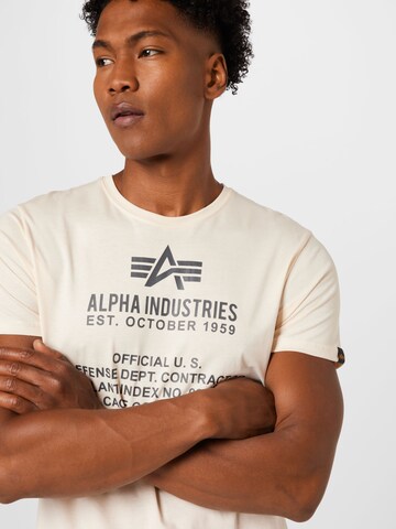 ALPHA INDUSTRIES T-Shirt in Weiß