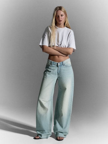 Bershka Baggy Farmer - kék