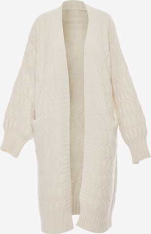 Tanuna Knit Cardigan in White: front