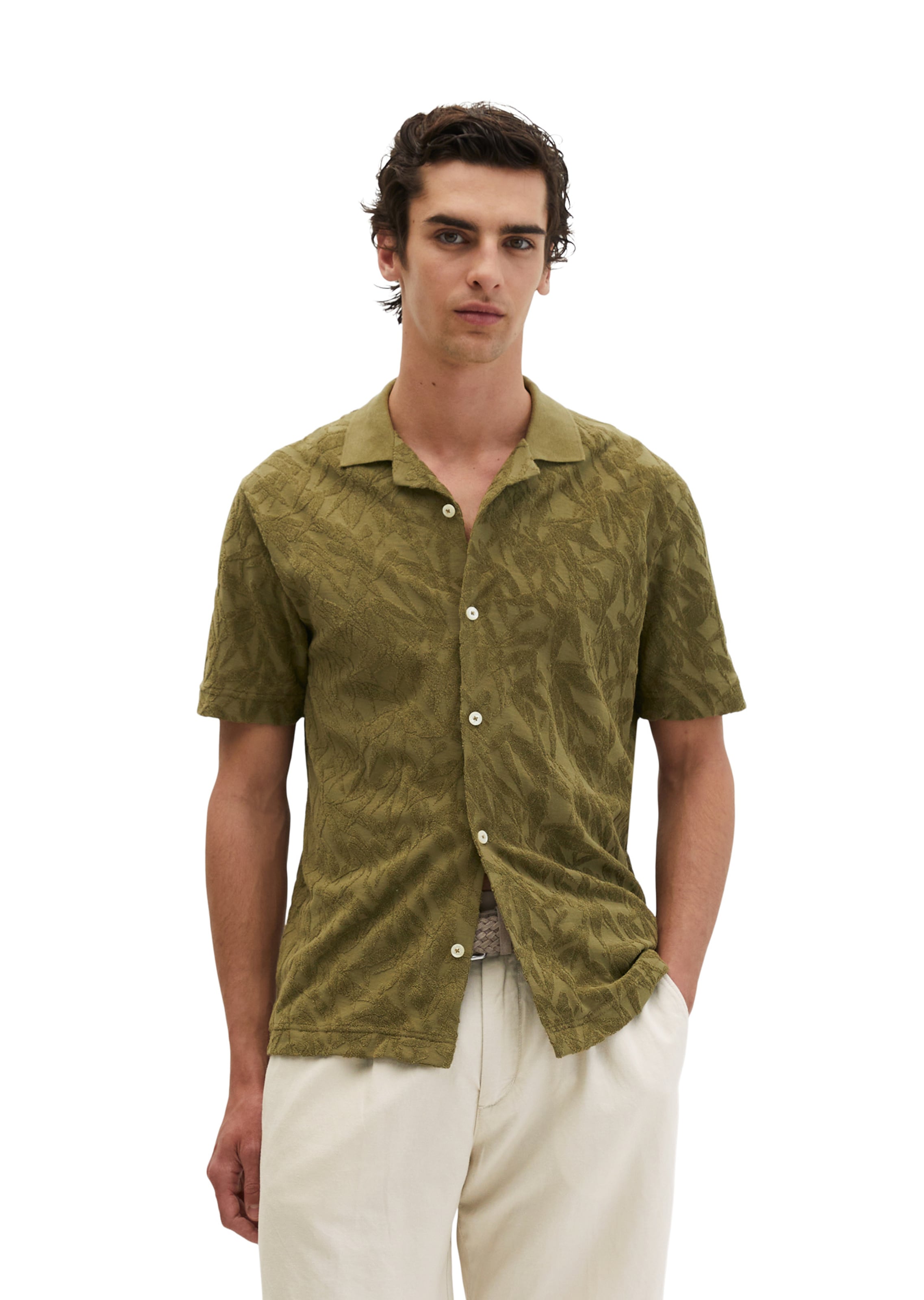 Marc O'Polo Regular Fit Hemd in Grün: Vorderseite