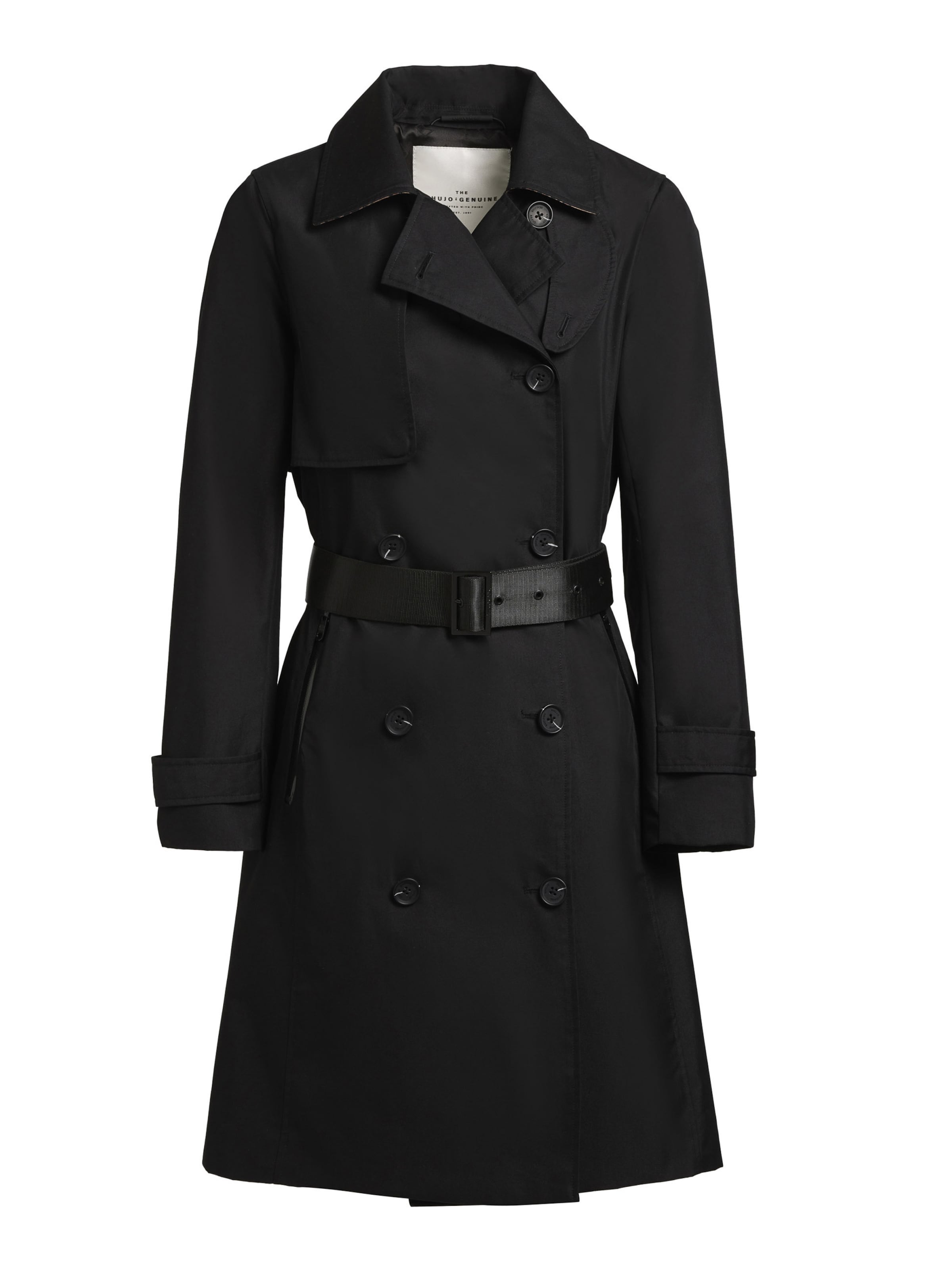 Manteau mi-saison 'ERINE' khujo en noir : devant