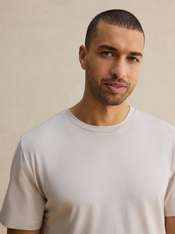 DAN FOX APPAREL Regular fit Majica 'Piet' | siva barva