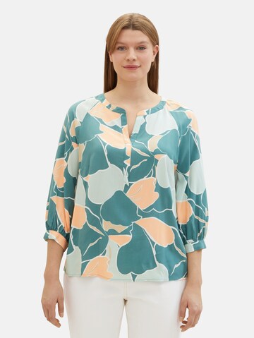 Tom Tailor Women + Bluse i grøn: forside