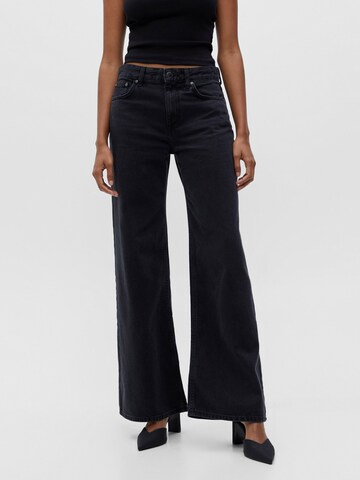 Wide Leg Jean Pull&Bear en noir