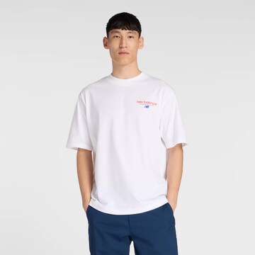 new balance Shirt in Wit: voorkant