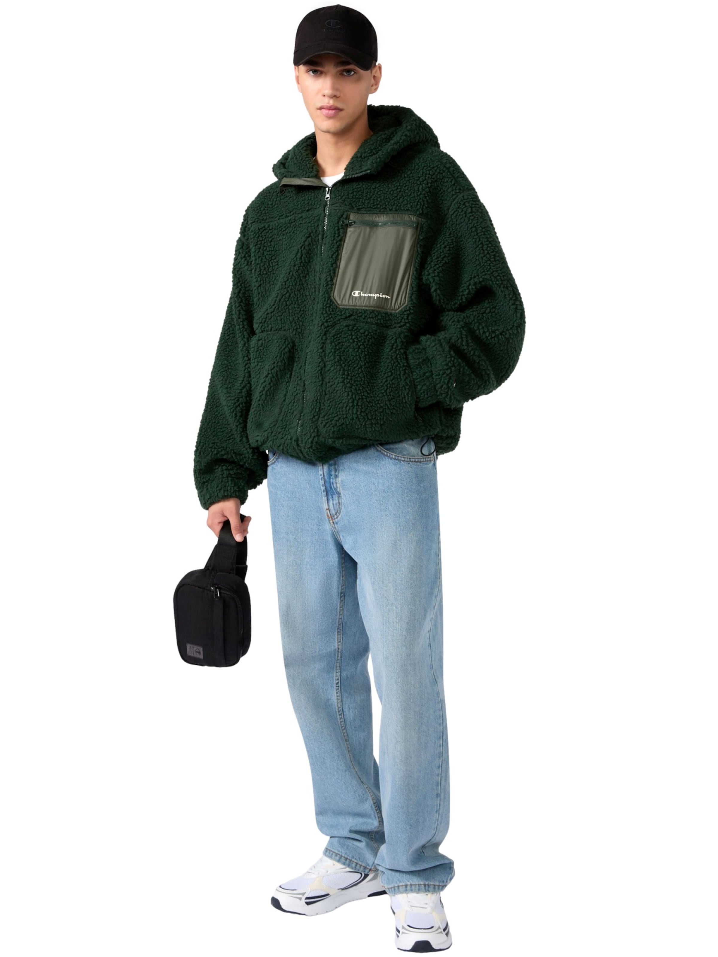 Giacca di pile di Champion Authentic Athletic Apparel in verde