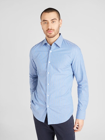 BOSS Slim fit Overhemd 'HANK' in Blauw: voorkant