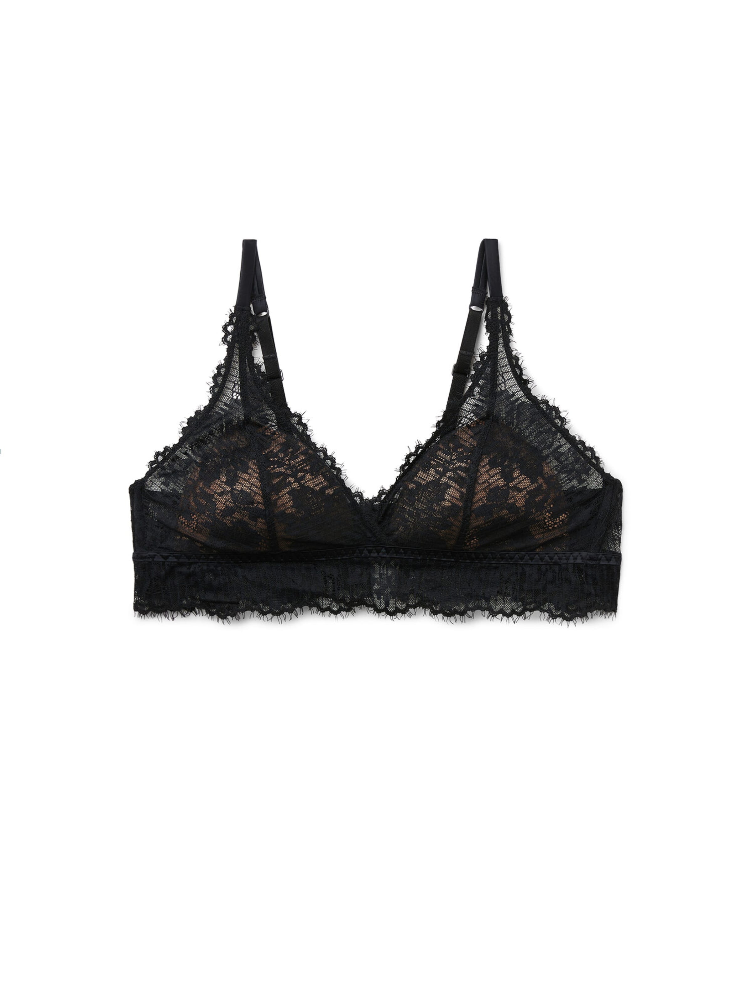 Tezenis Triangle Bra in Black: front