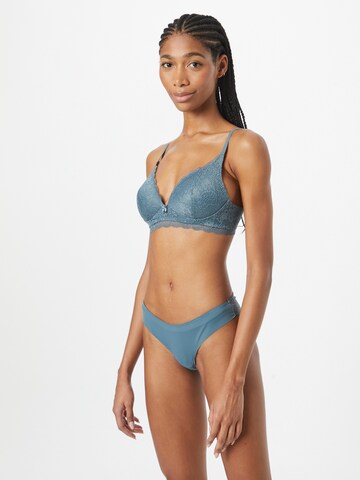 Cotton On Body Triangle Bra in Blue