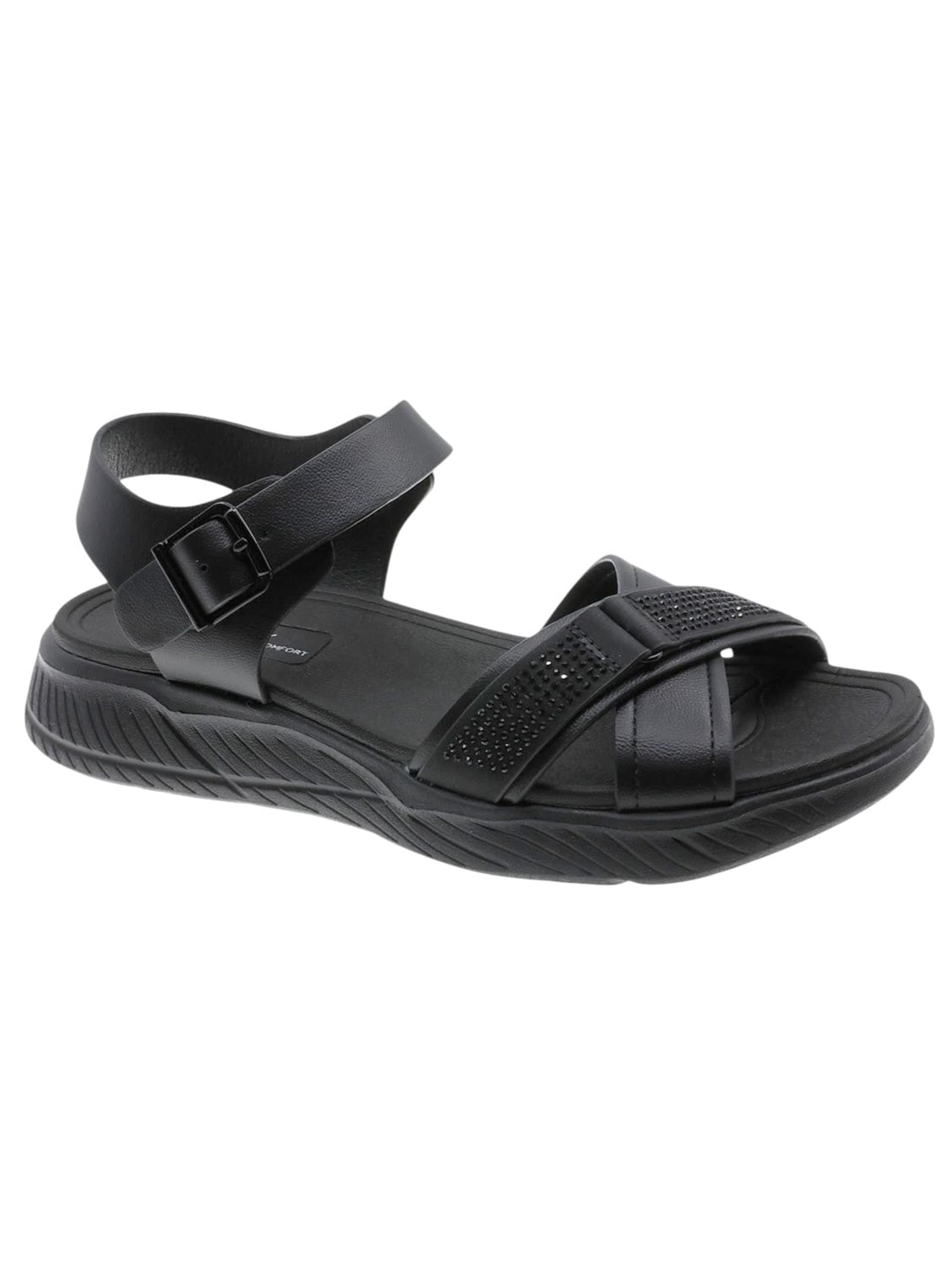 Beppi Sandals 'Casual Sandal' in Black: front