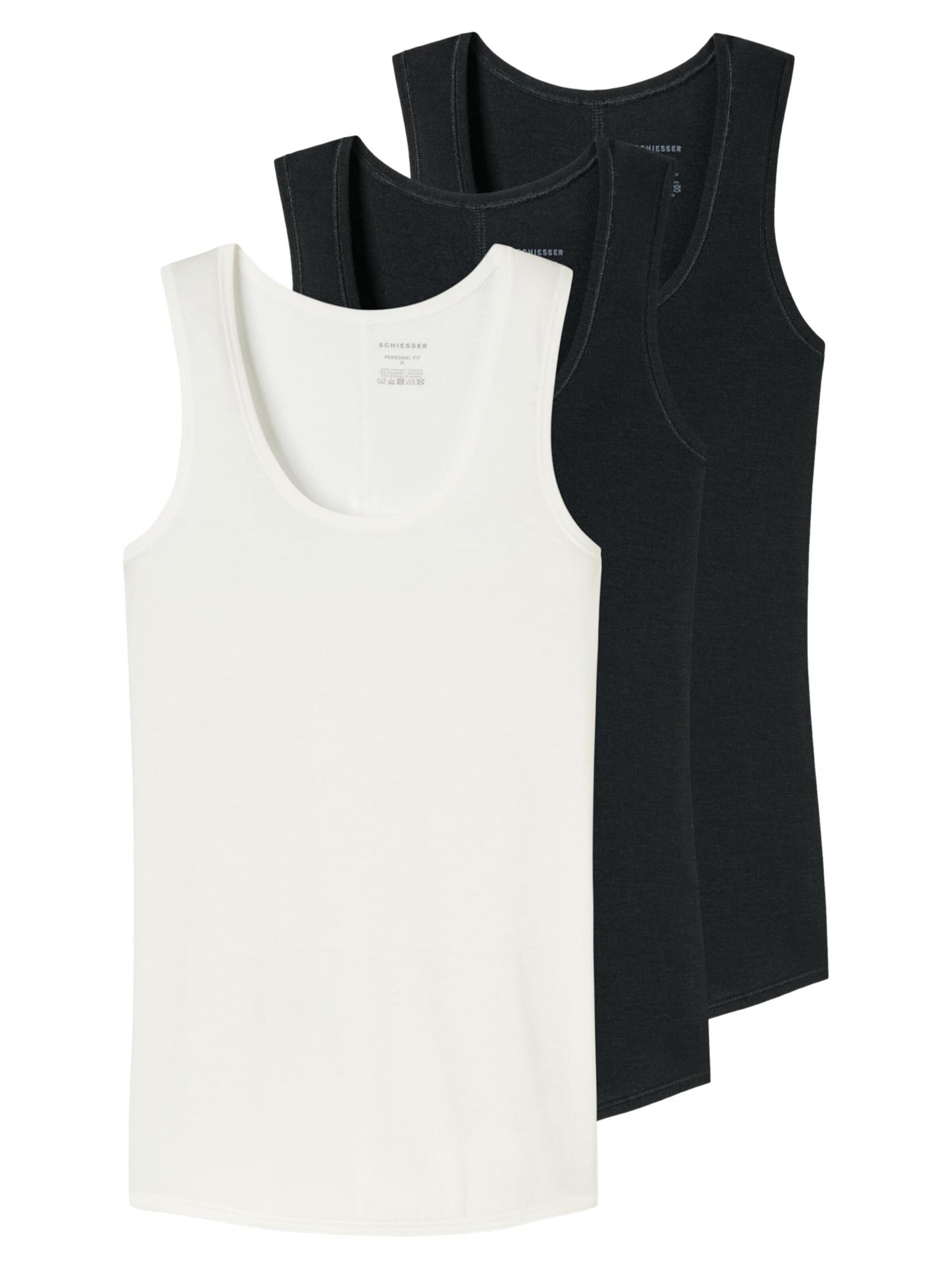 SCHIESSER Undershirt 'Personal Fit' in Black: front