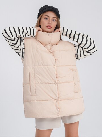 Gilet 'Komuni' FRESHLIONS en beige : devant