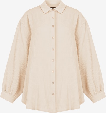 FRESHLIONS Langarmbluse 'Honari' in Beige: Vorderseite