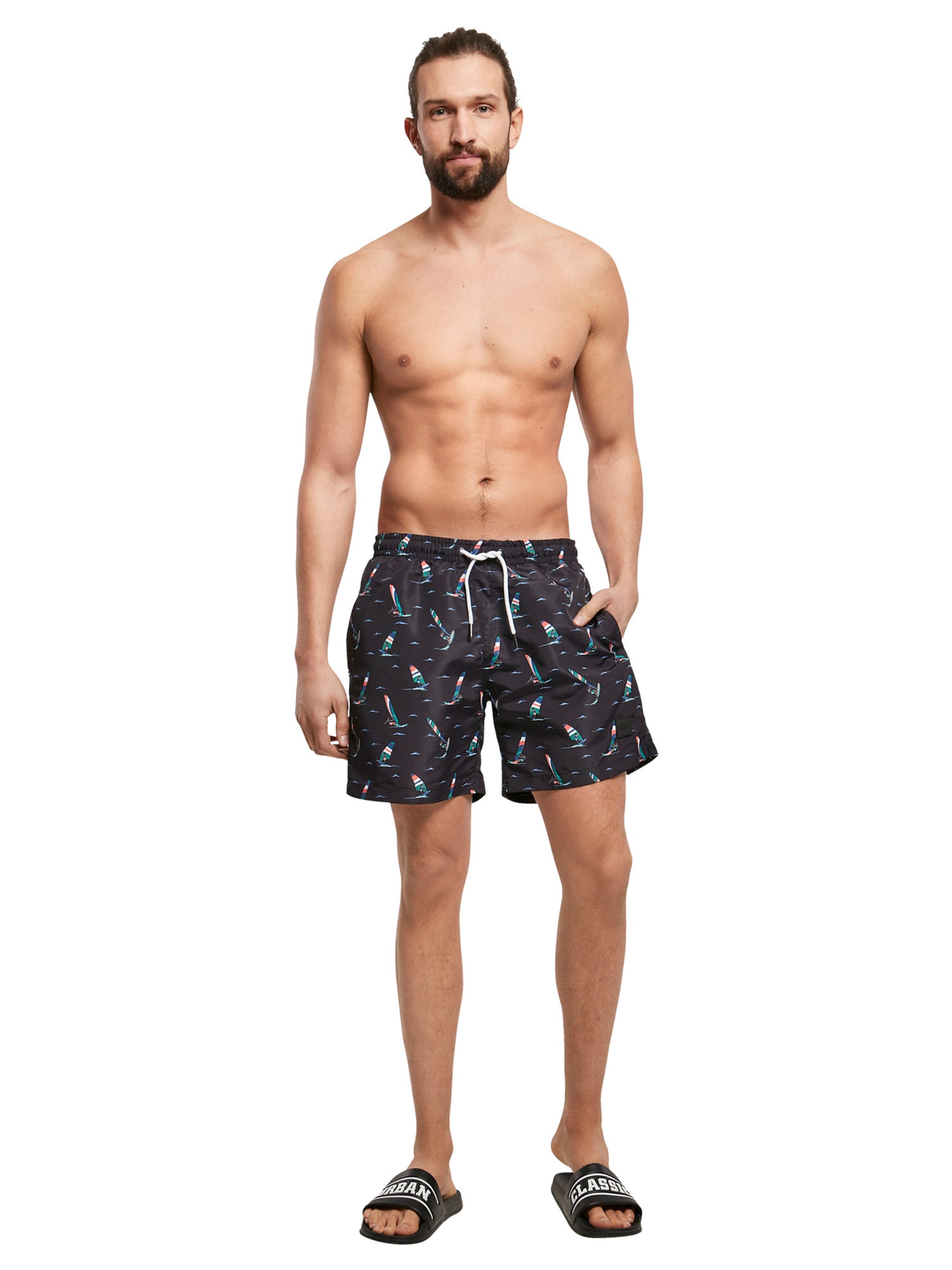 Urban Classics Шорти за плуване в черно