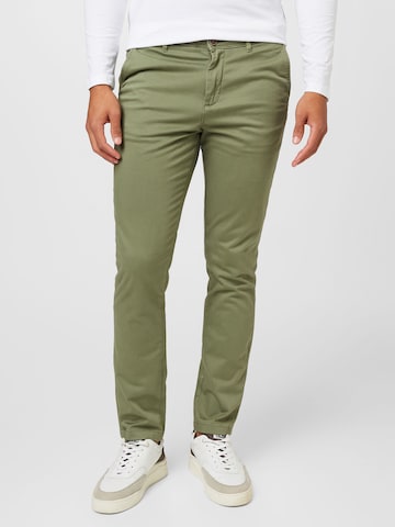 JACK & JONES Slim fit Chino trousers 'MARCO BOWIE' in Green: front