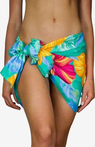 King Kameha Strandlaken 'Big Flower' in Blauw: voorkant
