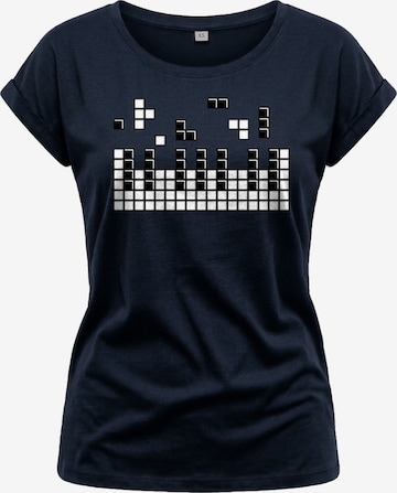MAKAYA Shirt 'Piano' in Blue: front