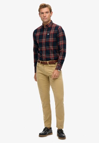 Superdry Regular fit Overhemd in Blauw