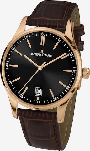 Jacques Lemans Analog Watch in Brown: front