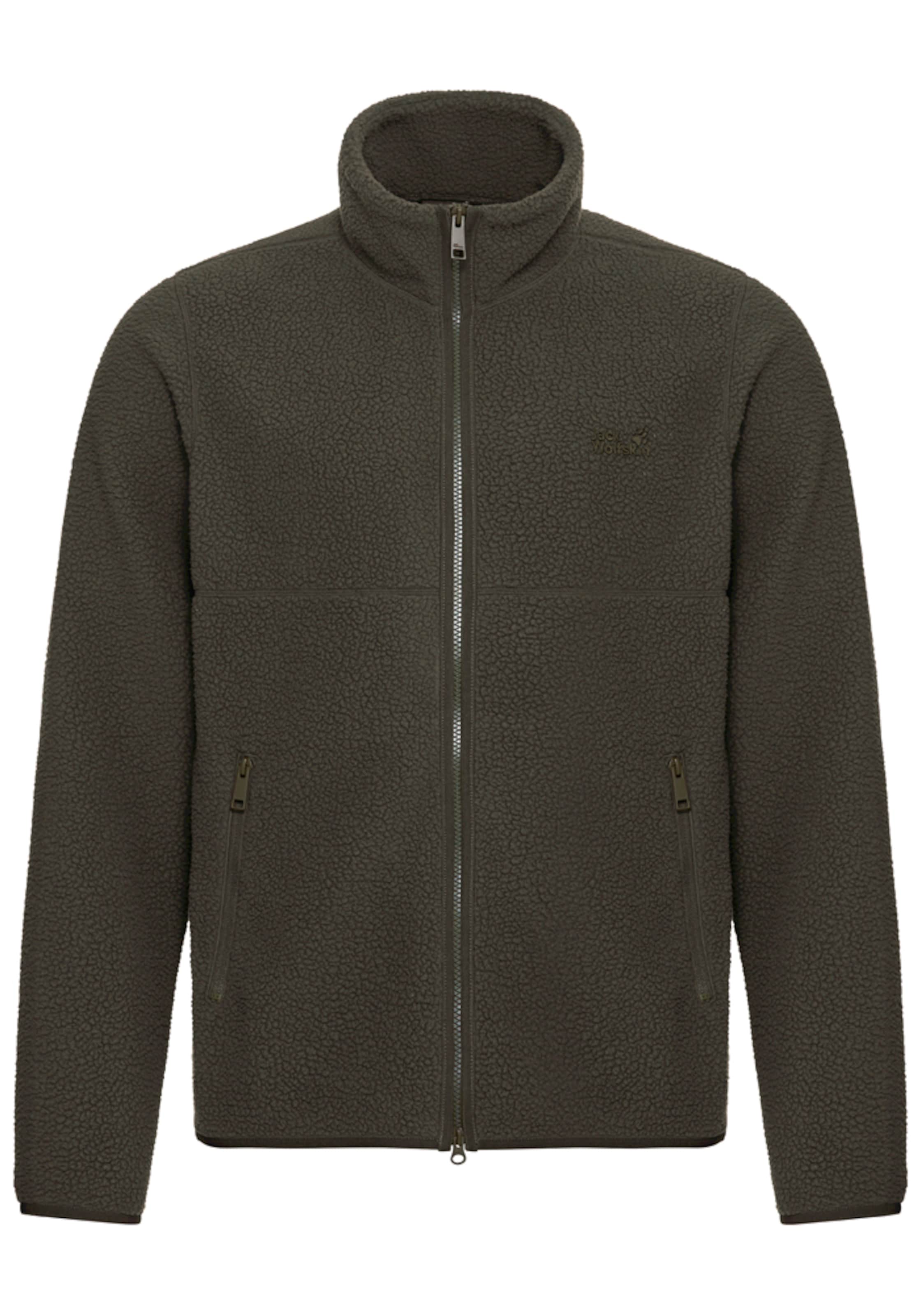 JACK WOLFSKIN Funkčná flisová bunda - Zelená: predná strana