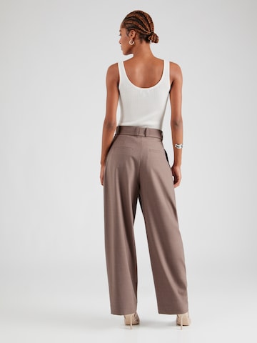 & Other Stories Wide leg Veckad byxa i brun