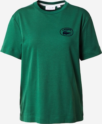 T-shirt LACOSTE en vert : devant