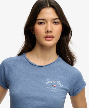 T-shirt 'Athletic Essentials Slub' Superdry & Co en bleu