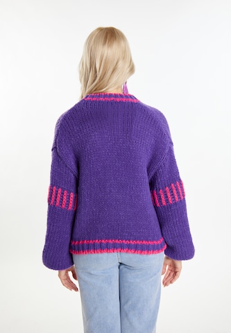 IZIA Knit Cardigan 'Eyota' in Purple
