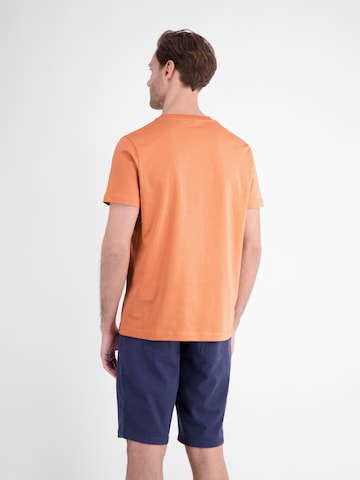 LERROS T-Shirt mit O-Neck aus softer Baumwolle mit Summervibe-Print in Orange
