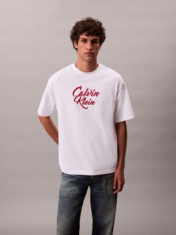 Calvin Klein Jeans T-shirt i vit: framsida
