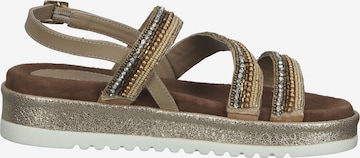 LAZAMANI Strap Sandals in Beige