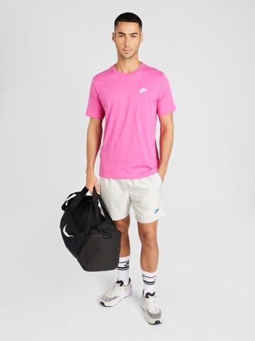 Nike Sportswear Regular fit Shirt 'Club' in Roze