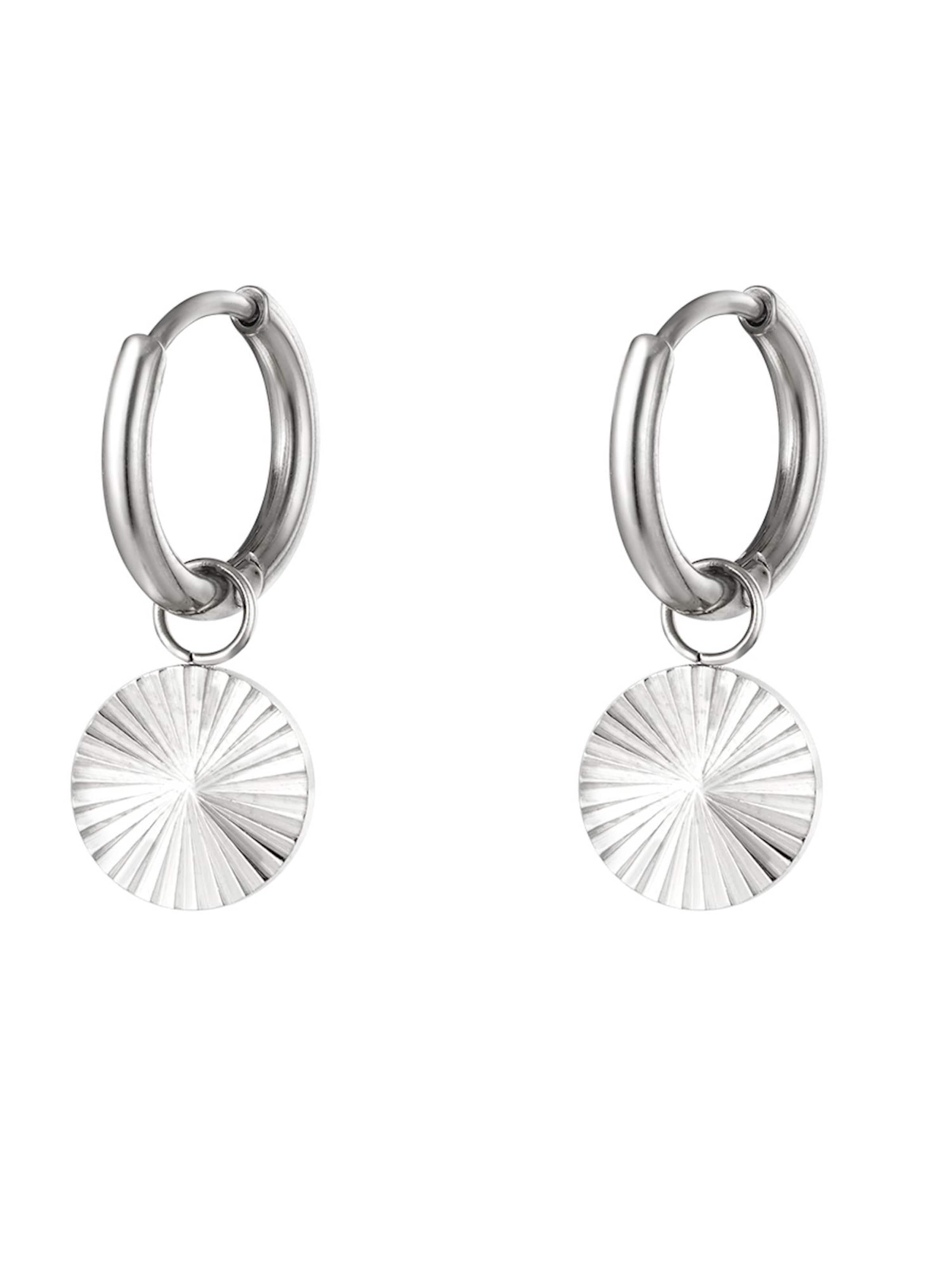 Cala Rose Earrings 'SOLA' in Silver: front