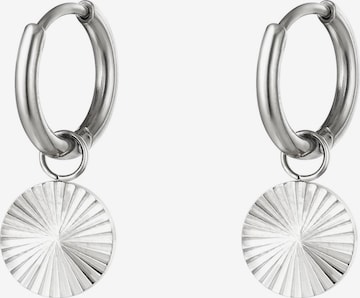 Boucles d'oreilles 'SOLA' Cala Rose en argent : devant
