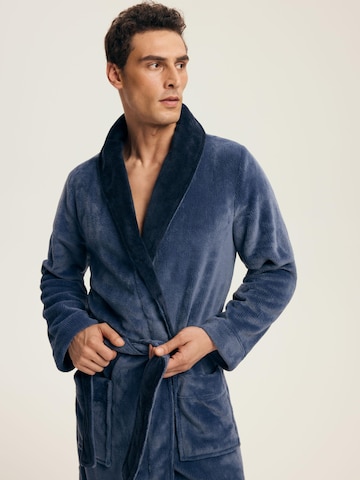 Henderson Short Bathrobe 'Nantes' in Blue