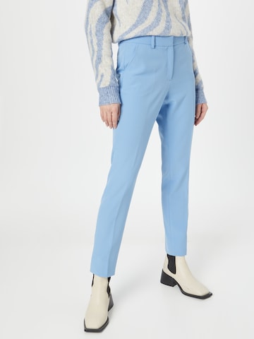 MORE & MORE Regular Pleated Pants in Blue: front